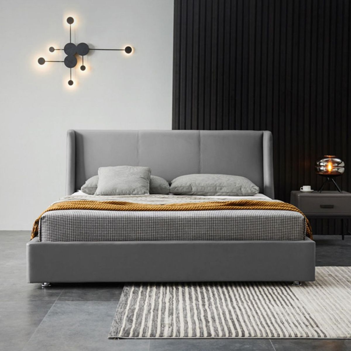 EKONOMODO - Colchón con Base Cama  Semidoble Firmeza Media Ortopédico con Pillow Resortado 120 x 190 cm  + Cabecero Combo Ekonomodo 