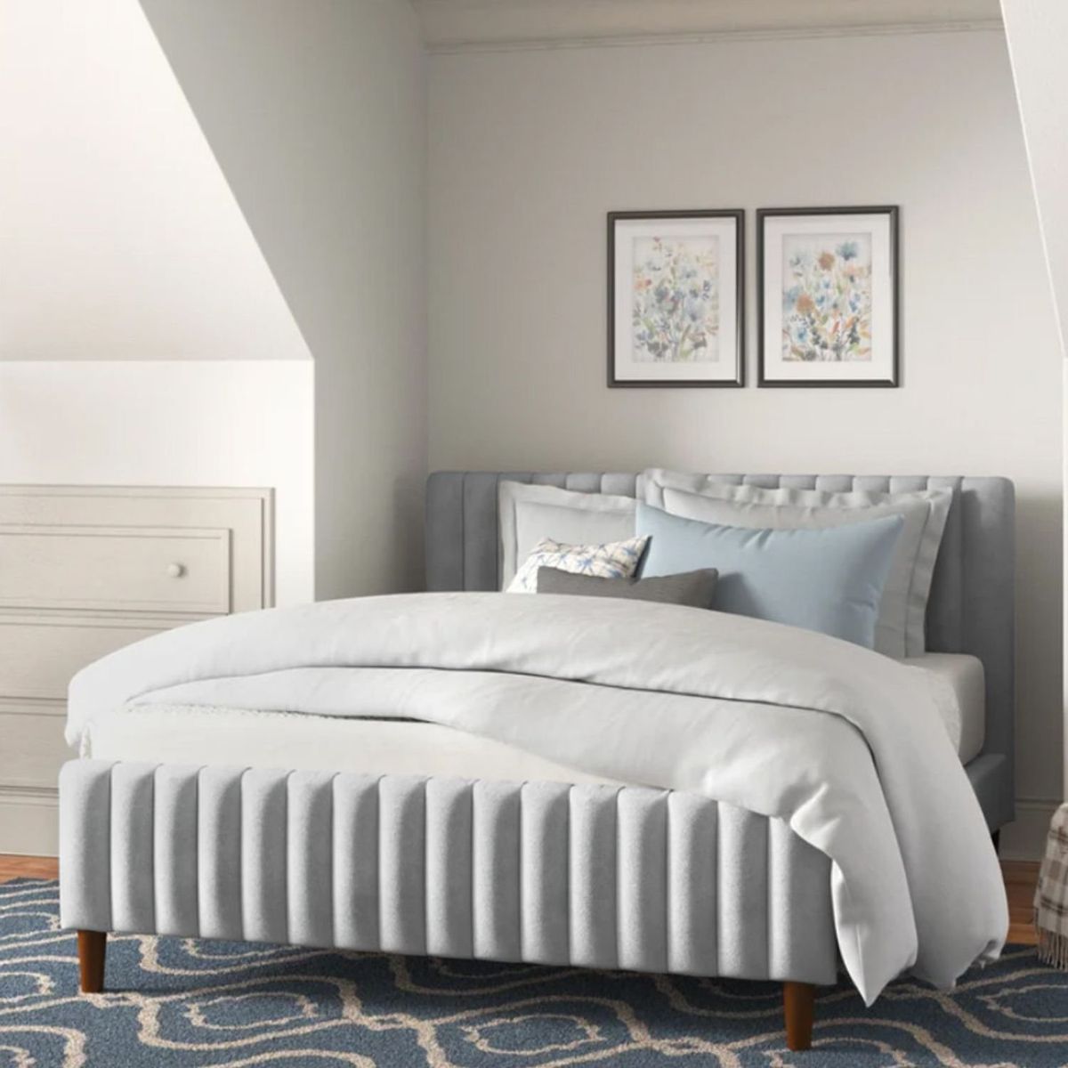 EKONOMODO - Colchón con Base Cama  Doble Firmeza Media Ortopédico con Pillow Resortado 140 x 190 cm  + Cabecero Combo Ekonomodo 