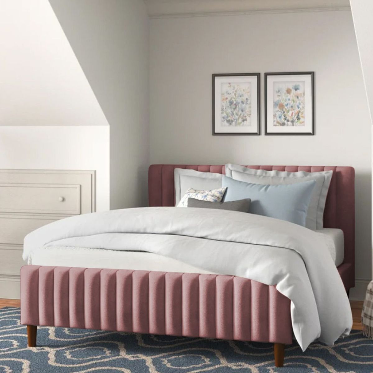 EKONOMODO - Colchón con Base Cama  Doble Firmeza Media Ortopédico con Pillow Resortado 140 x 190 cm  + Cabecero Combo Ekonomodo 