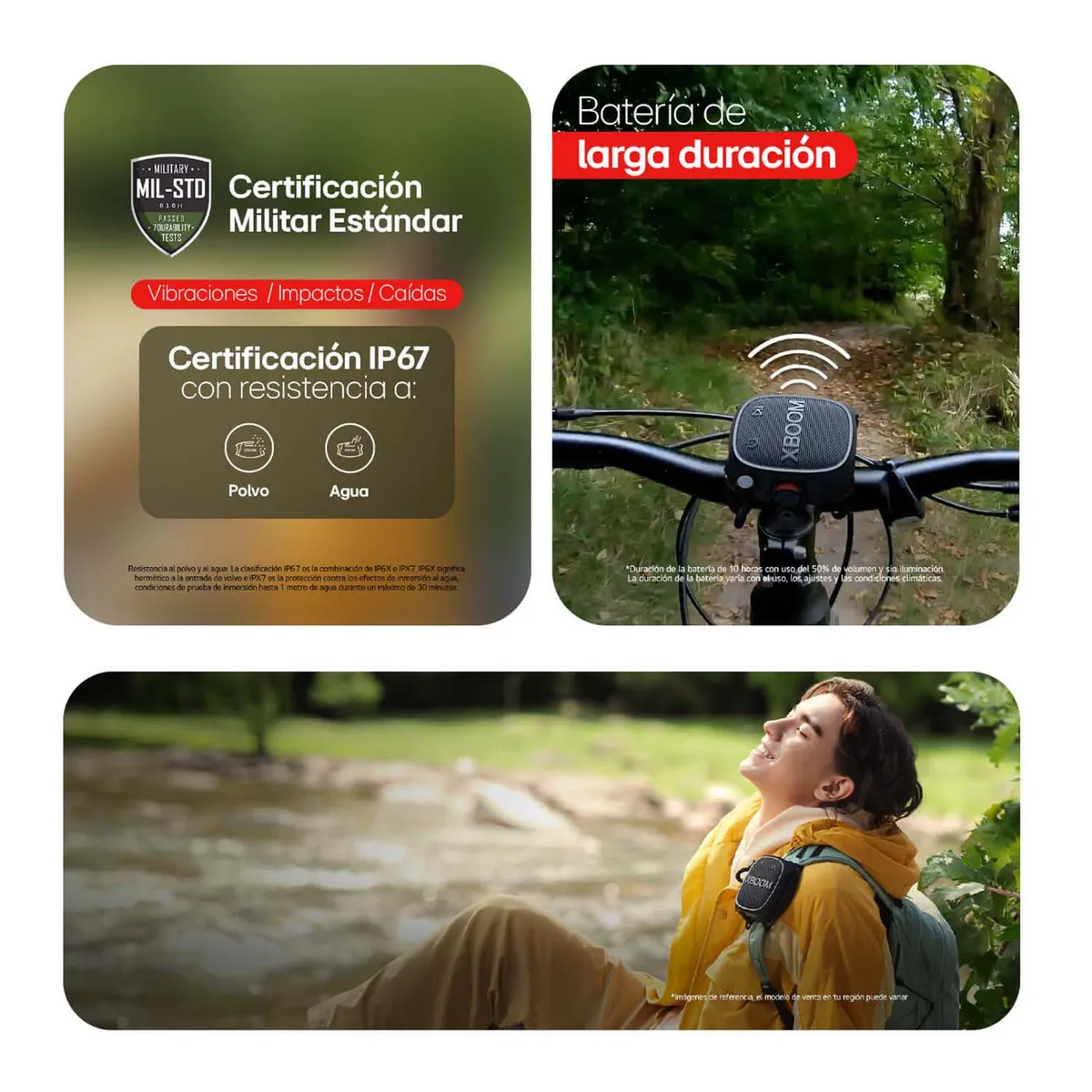 LG - Parlante portátil LG XBOOM Go Bluetooth Altavoz 5W RMS IP67 XG2TBK