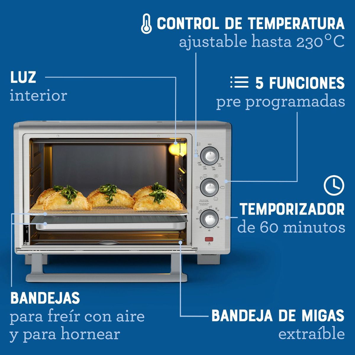 OSTER - Horno Eléctrico Oster 35 Lt 1500 W