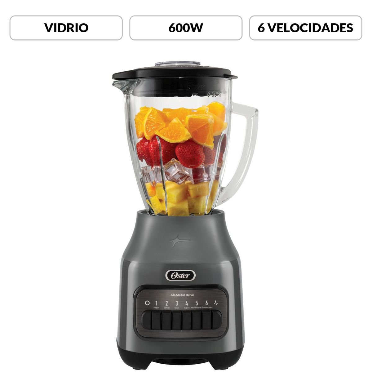 OSTER - Licuadora Oster 600 W 6 velocidades