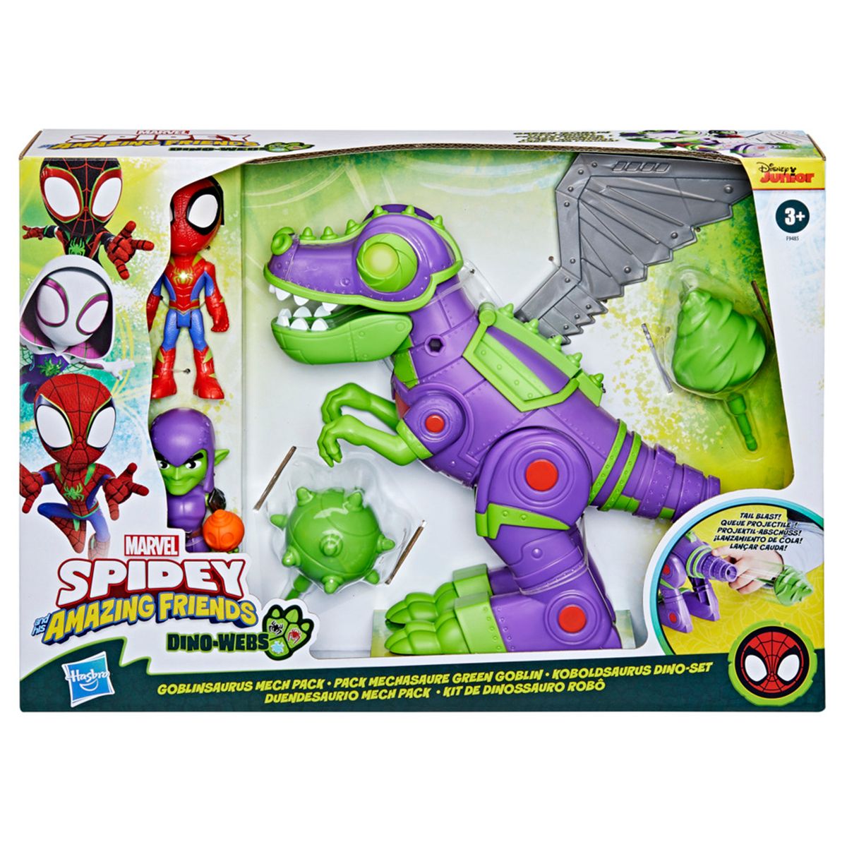 MARVEL - Figura de Acción Spidey y sus amigos: Duendesaurio Mech Pack 