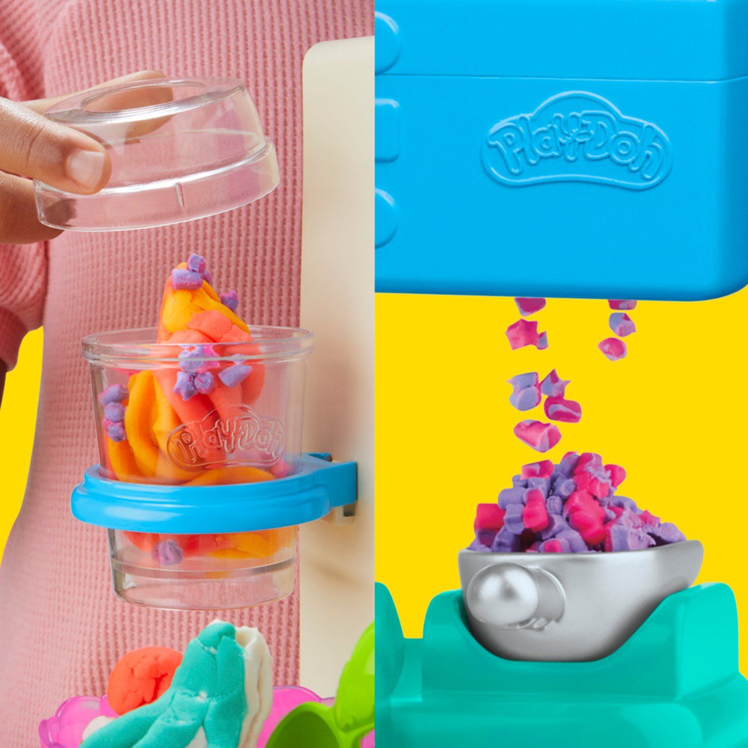 Genio Kids Kit De Plastilina De Helados – 300 G No Tóxica – Masa Blanda Que Se Seca Al Aire – Incluye 6 Colores Y Accesorios – Hecho En La UE – 3-8 Años