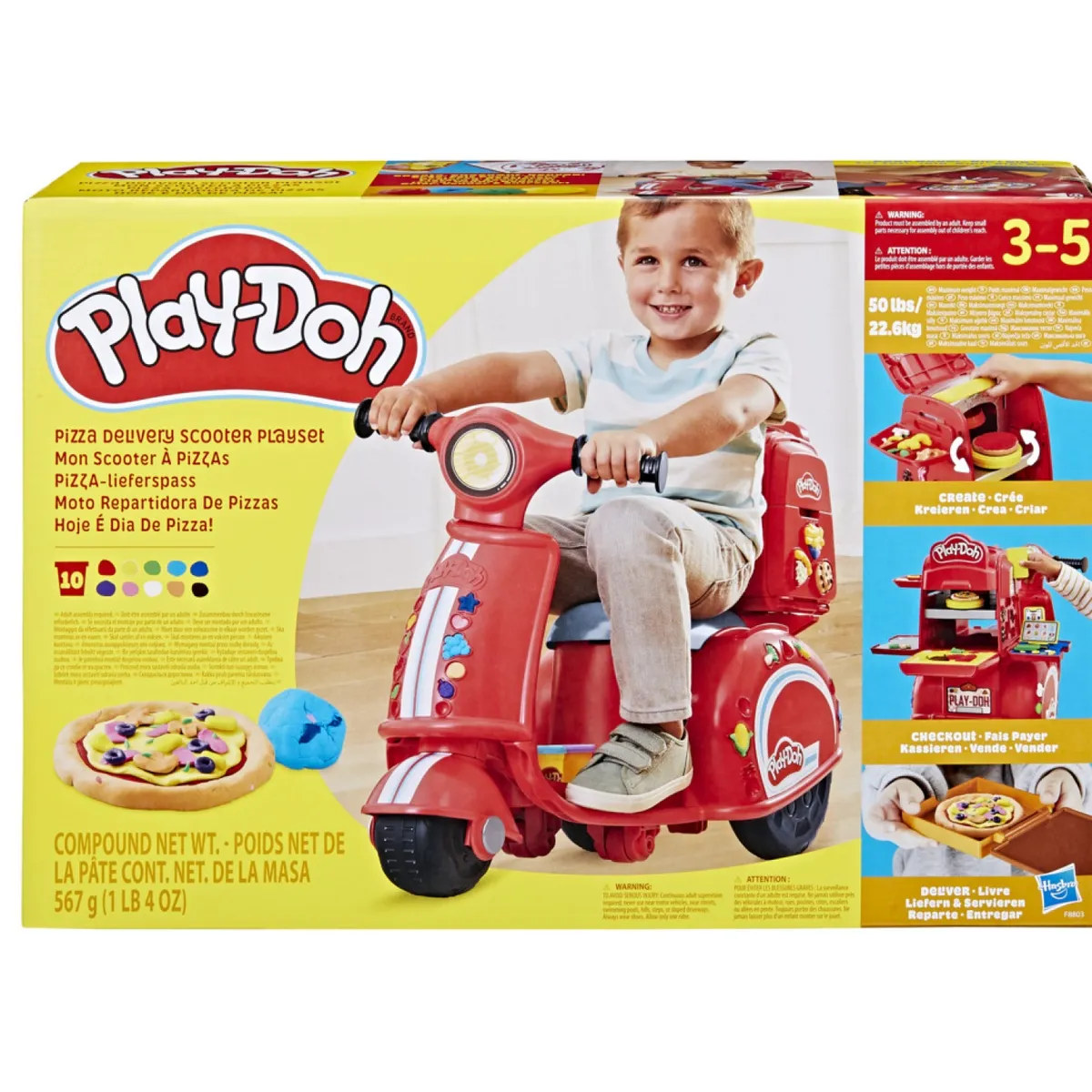 PLAY DOH - Masas y Plastilinas Play-Doh Moto Repartidora de Pizzas. 0% de interés a 3, 6  o 12 cuotas pagando con tu CMR