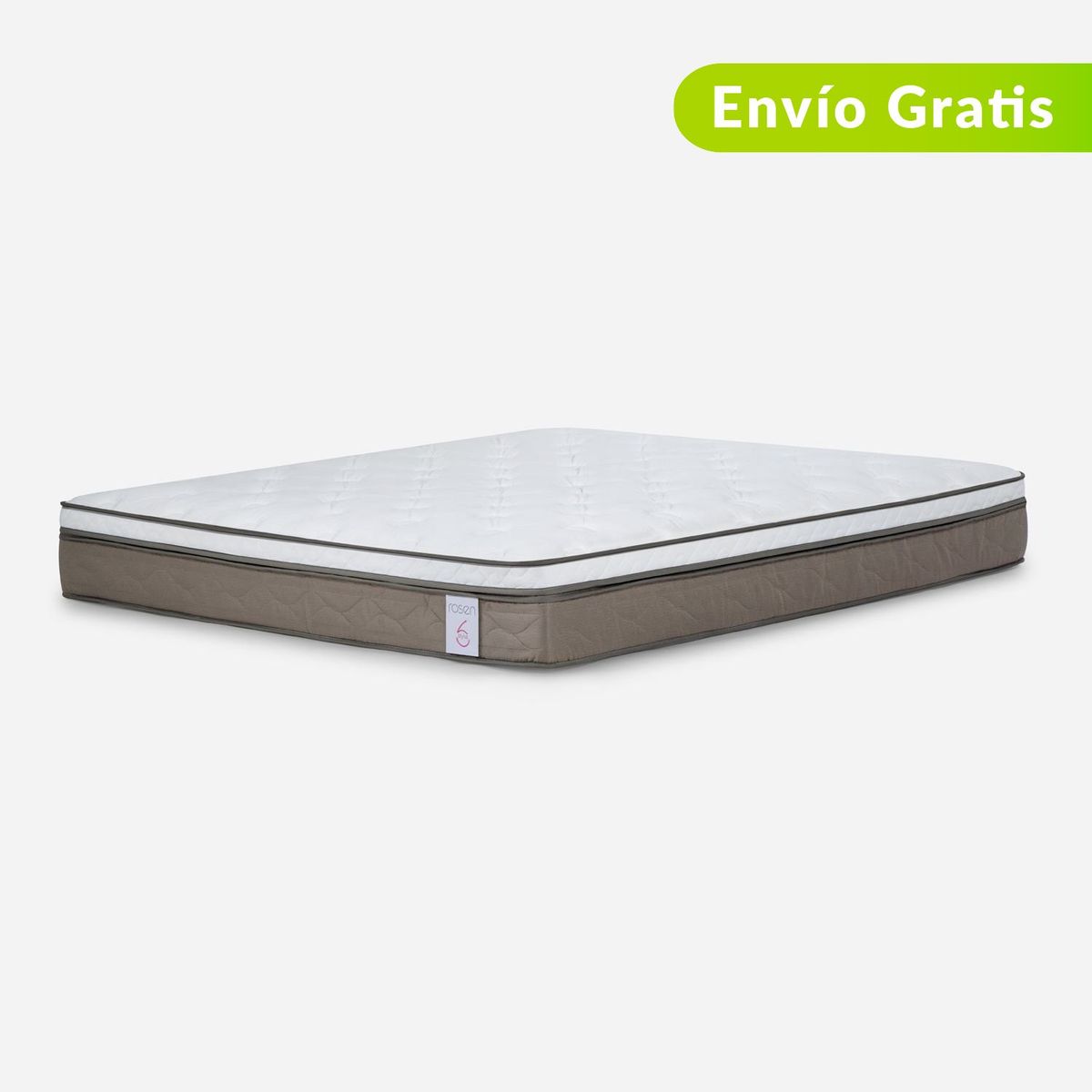 COLCHONES ROSEN - Colchón Doble Firmeza Media Ortopédico con Pillow Resortado Pocket New Style 140 x 190 cm Colchones Rosen - Compra Sin Interes, Te Devolvemos el 100% de los Intereses Pagando con Tarjeta CMR Banco Falabella a 3 Cuotas