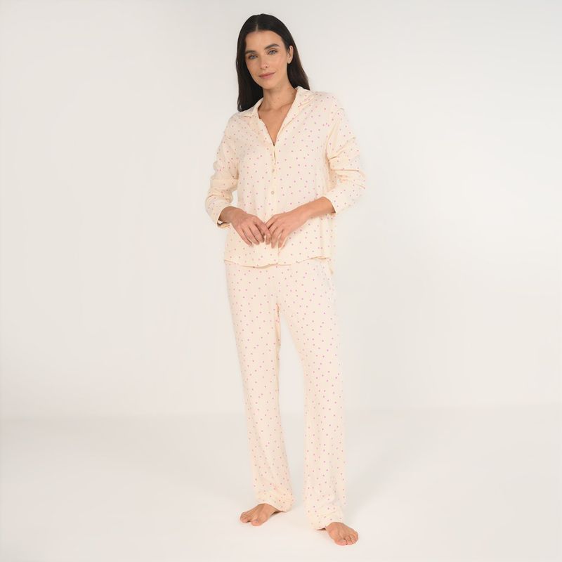 BASEMENT - Conjunto de pijama con pantalón Mujer Largo Manga larga Basement