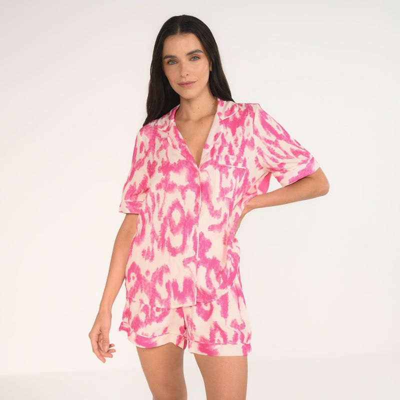 BASEMENT - Conjunto de pijama con short Mujer Corto Basement