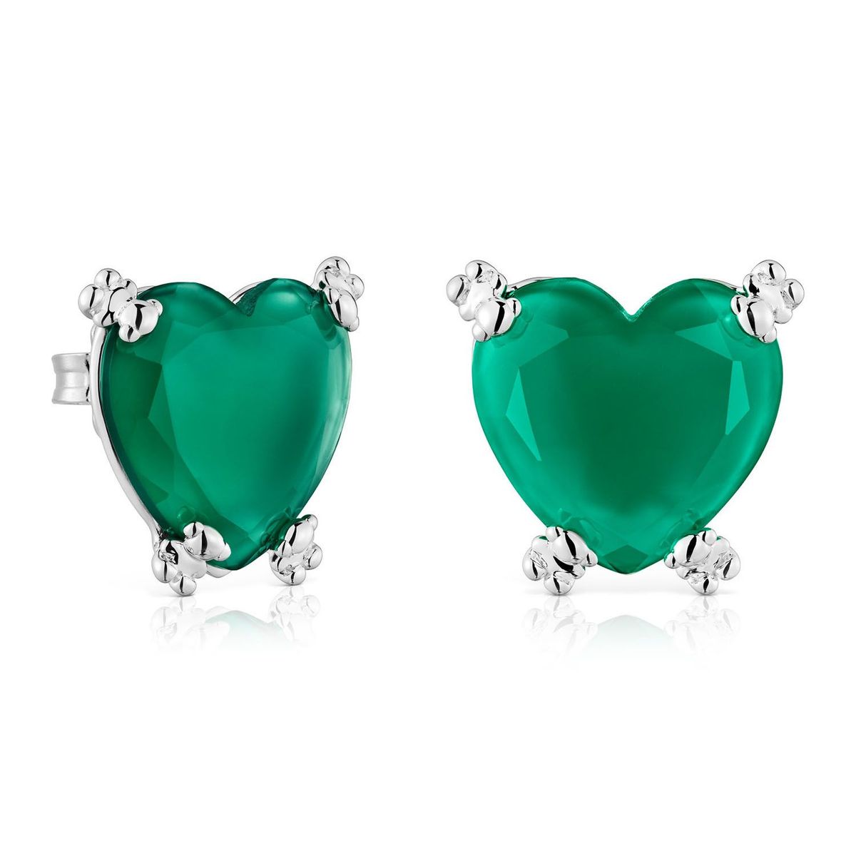 TOUS - Pendientes corazón de plata y calcedonia tratada Color Pills