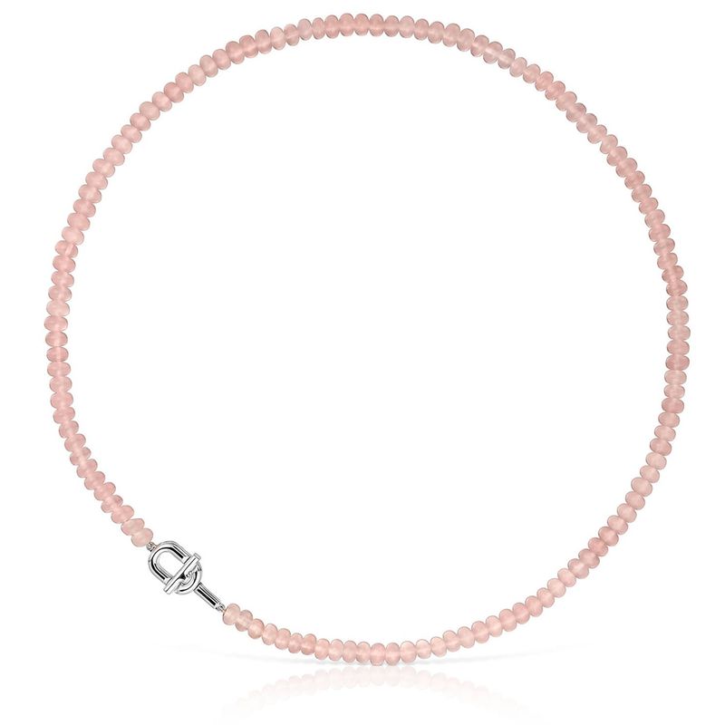 TOUS - Collar de plata y calcedonia tratada rosa TOUS MANIFESTO