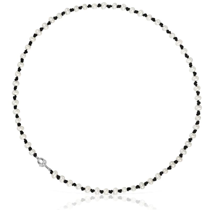 TOUS - Collar de nylon negro con perlas cultivadas 42 cm TOUS MANIFESTO