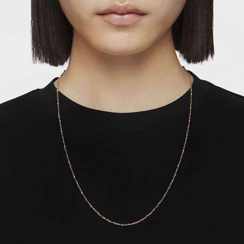 TOUS - Gargantilla con baño de oro de 18 kt sobre plata con bolas intercaladas 60 cm TOUS Basics