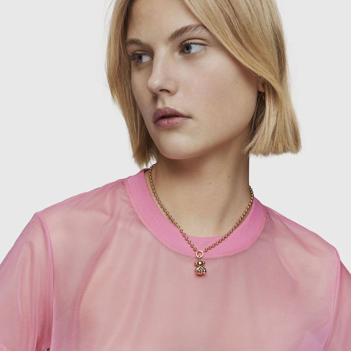 TOUS - Colgante oso mediano con baño de oro 18 kt sobre plata y amatista Bold Bear