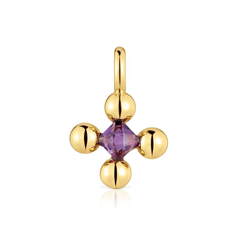 TOUS - Colgante pequeño con baño de oro 18 kt sobre plata y amatista Sugar Party