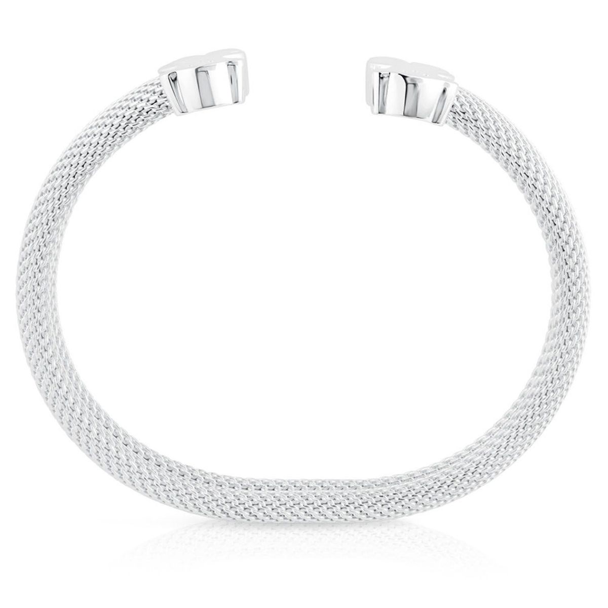 TOUS - Esclava de plata con malla de 7x4 y motivos oso Mesh