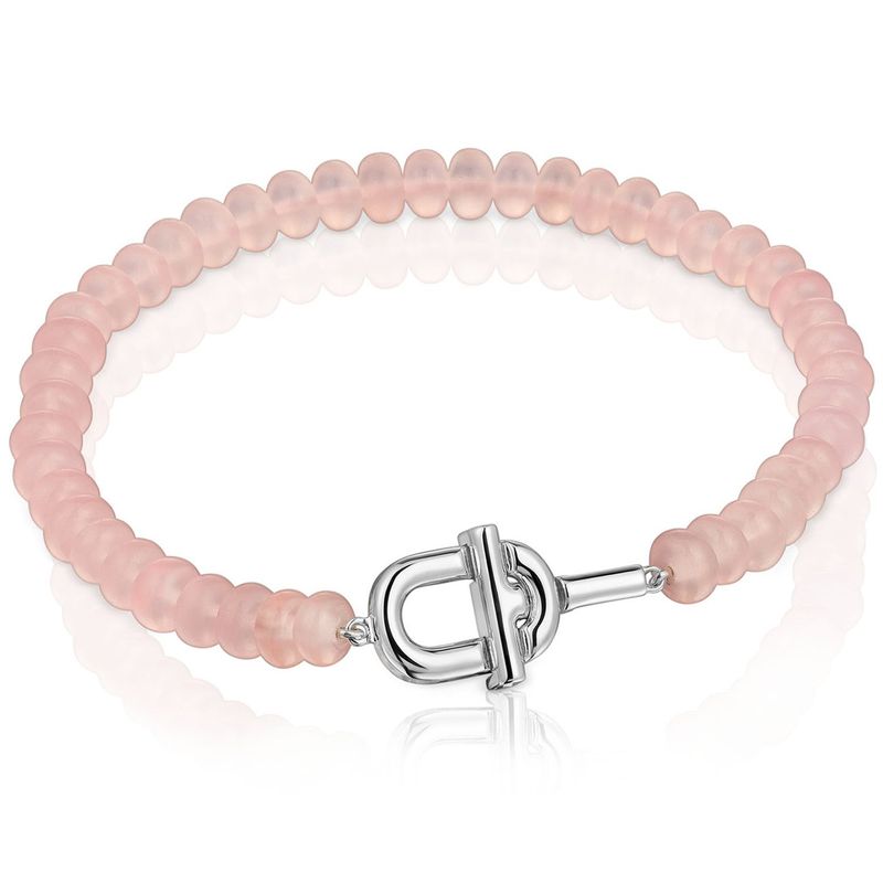 TOUS - Pulsera de plata y calcedonia tratada rosa TOUS MANIFESTO