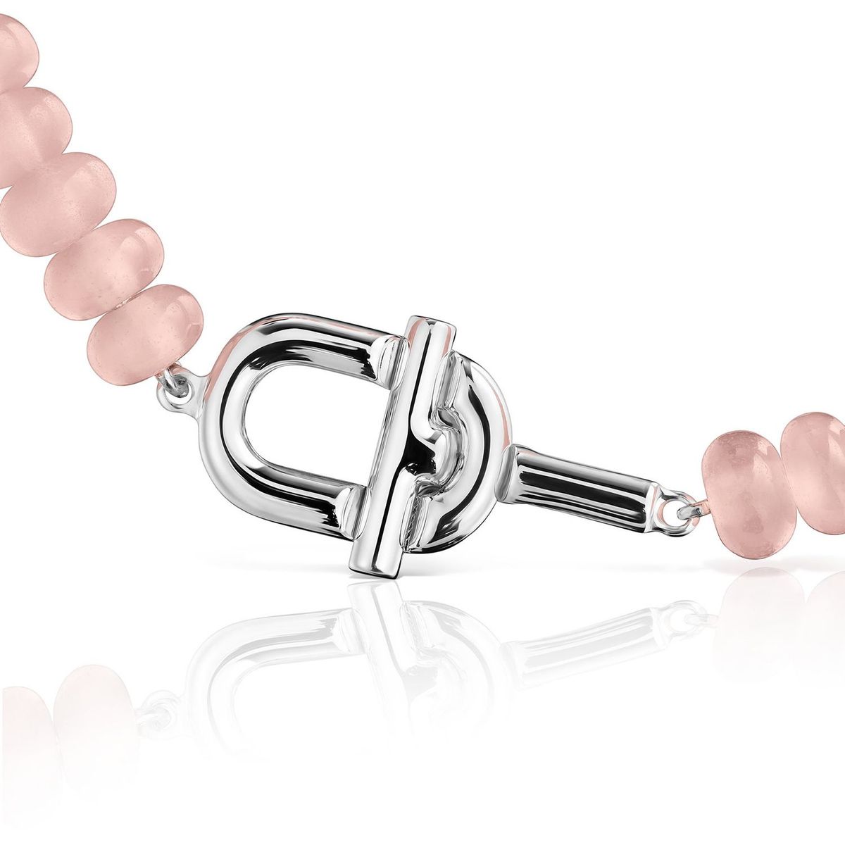 TOUS - Pulsera de plata y calcedonia tratada rosa TOUS MANIFESTO