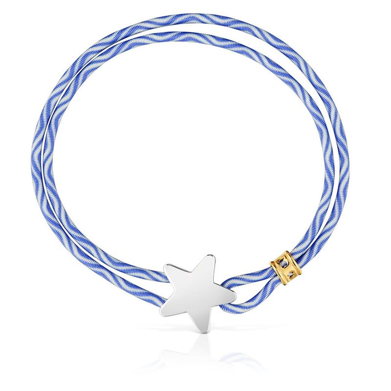 TOUS - Pulsera elástica azul con estrella de plata Sweet Dolls