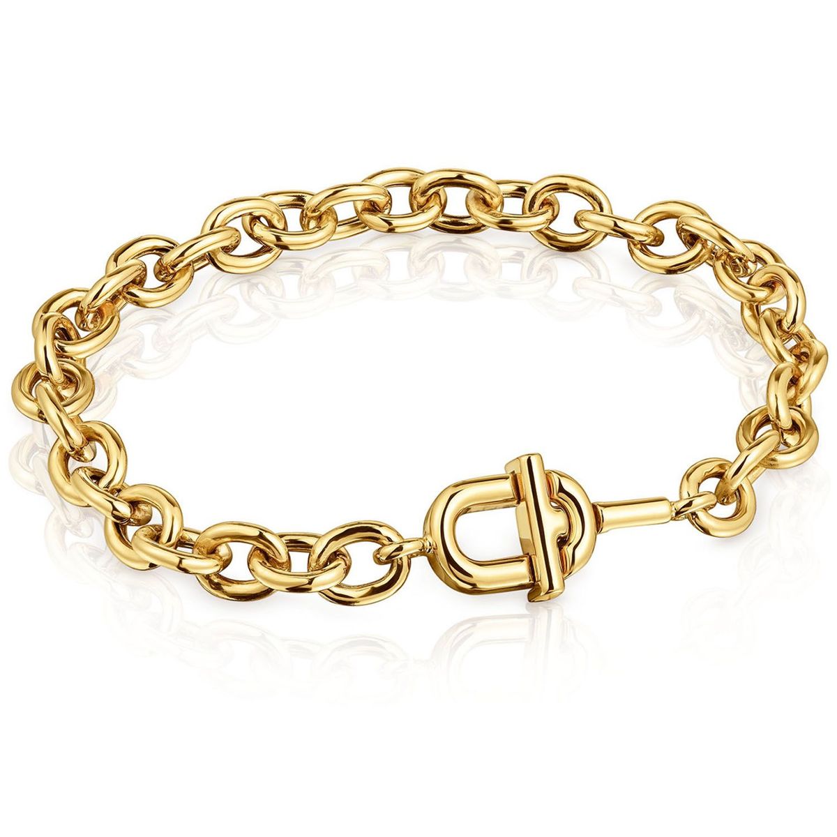 TOUS - Pulsera cadena con baño de oro 18 kt sobre plata TOUS MANIFESTO