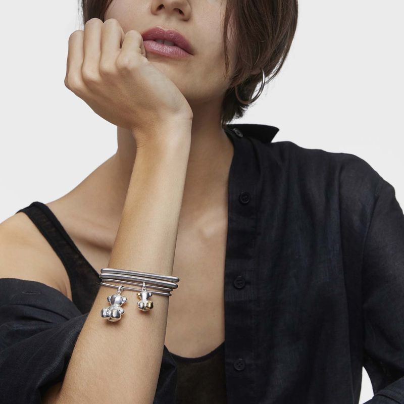 Pulsera de acero 17 cm Mesh Tube TOUS