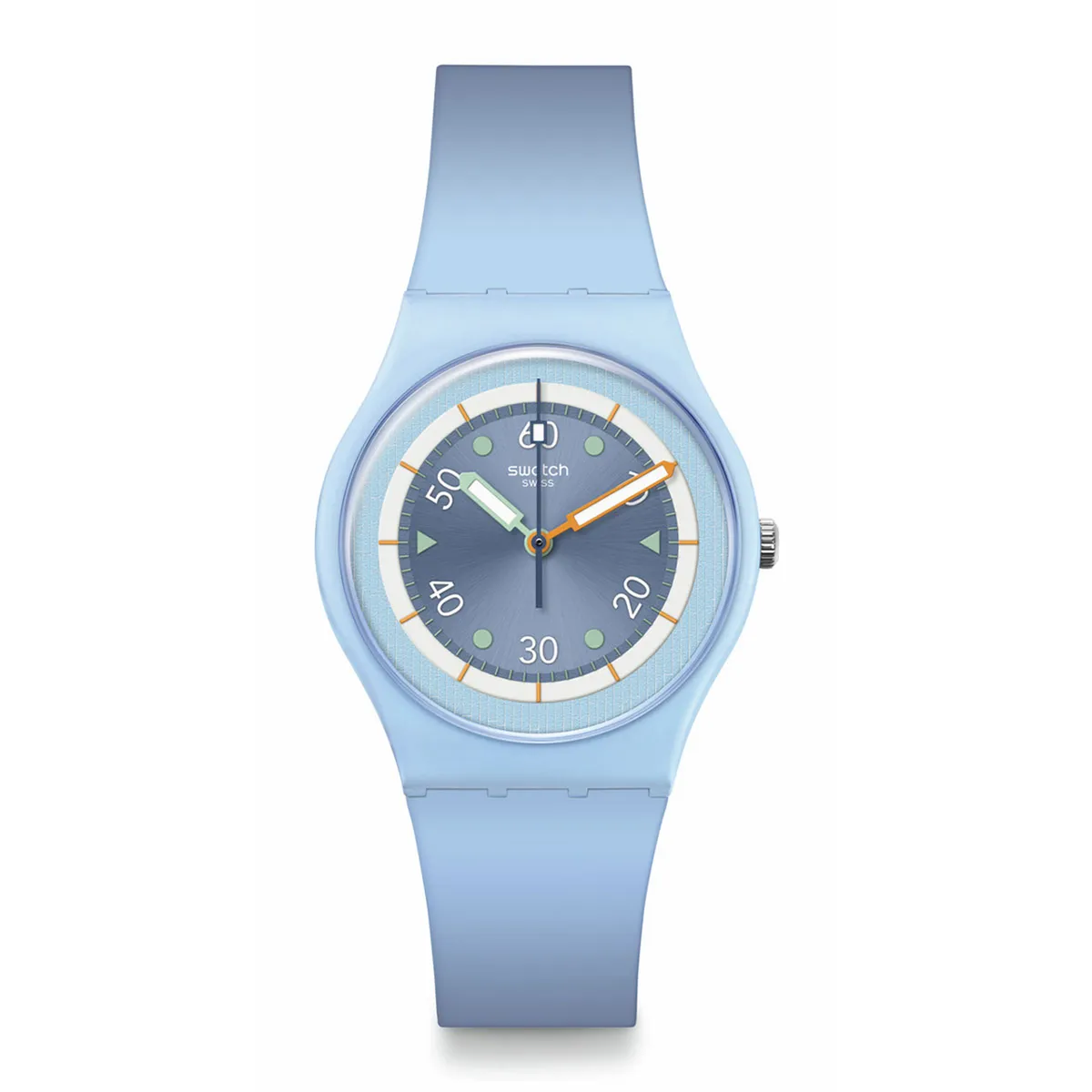 SWATCH - Reloj Swatch Unisex Frozen Waterfall. Reloj Silicona Azul