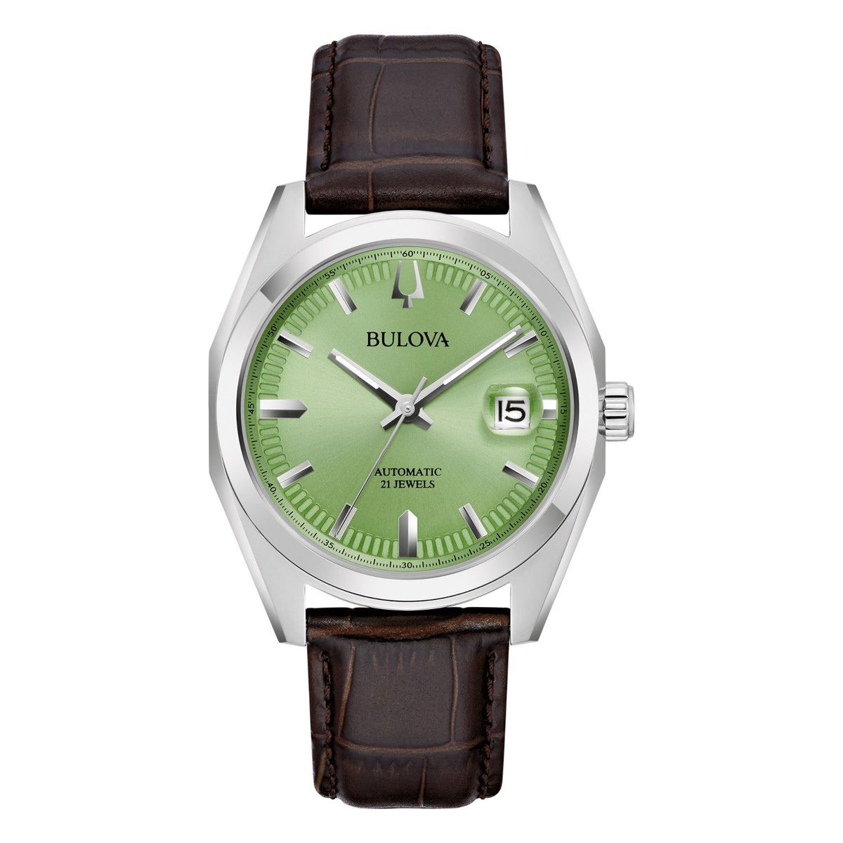 BULOVA - Reloj Bulova Hombre SURVEYOR. Reloj Cuero Café 96B427