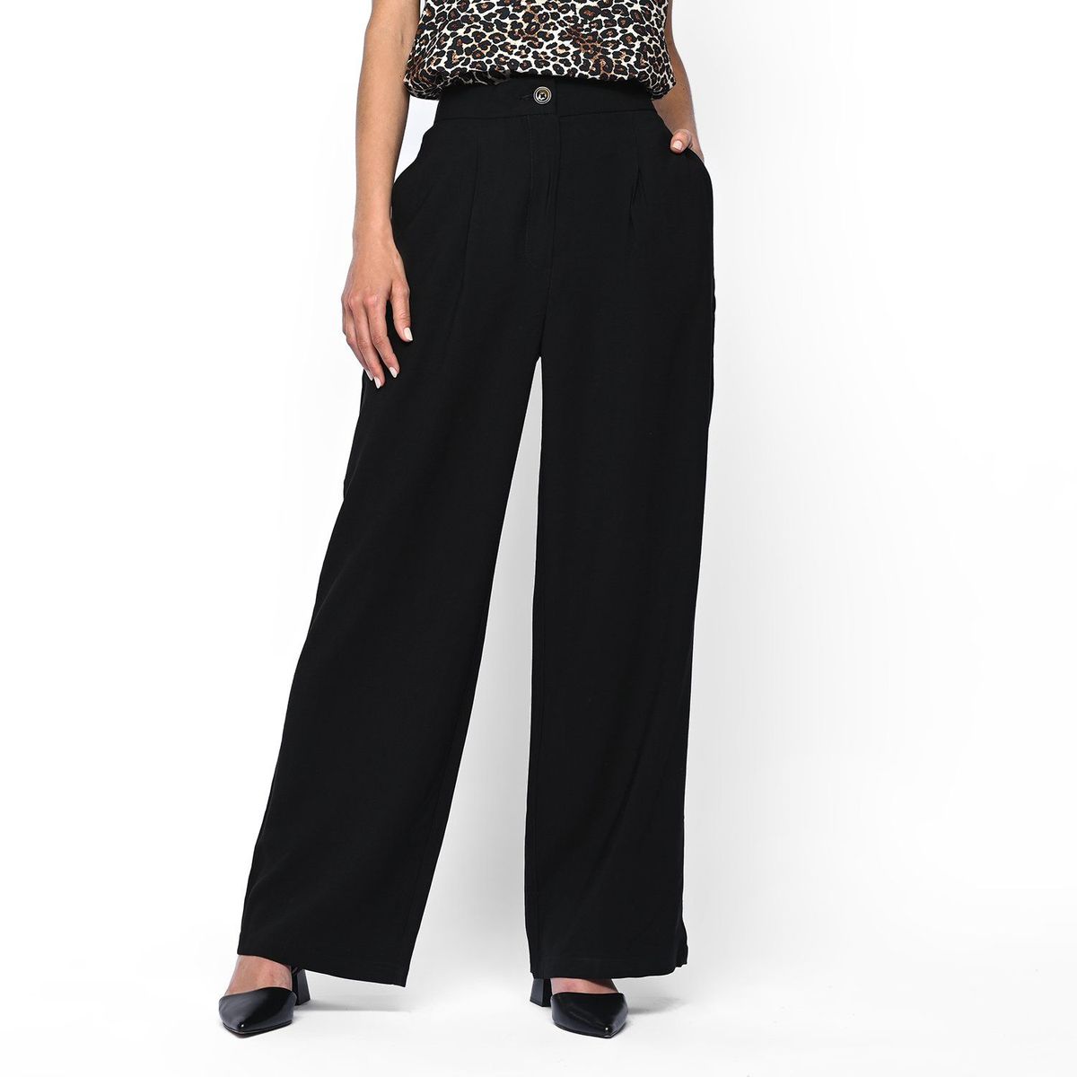 BASEMENT - Pantalón Recto Mujer Tiro alto Basement