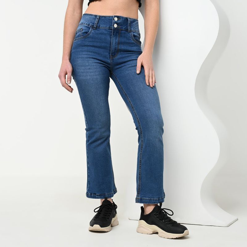 MOSSIMO - Jean Flare Mujer Tiro alto Mossimo