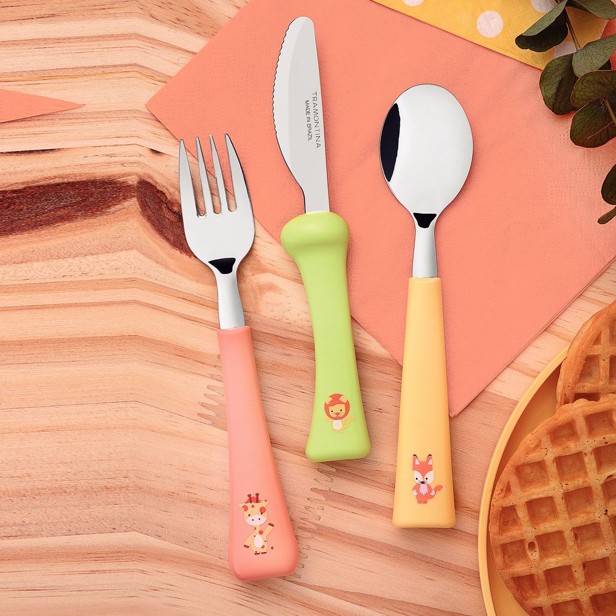 TRAMONTINA - Cubiertos infantiles 3 Piezas