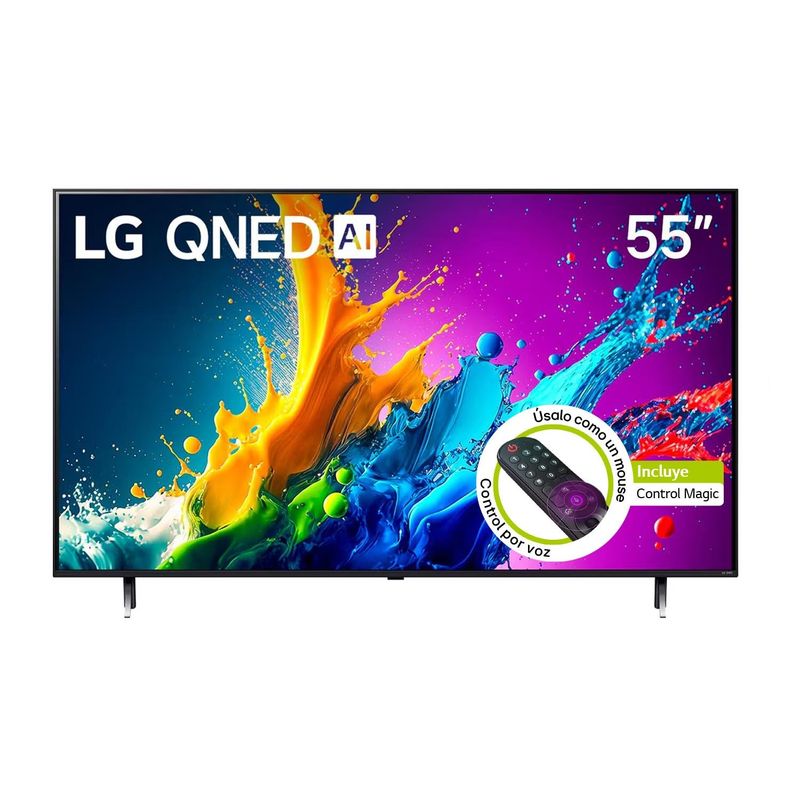 LG - Televisor LG QNED | 55 pulgadas Super Delgado 4K UHD | Smart TV AI webOS24 | incluye Magic Remote