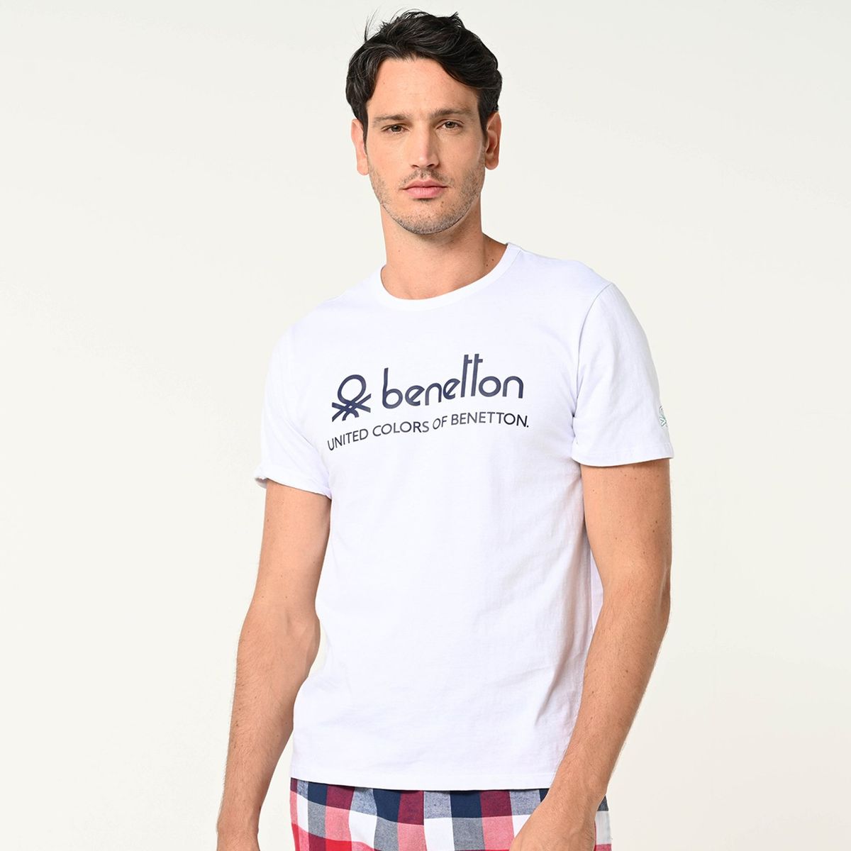 BENETTON - Pijama Hombre Largo Manga corta de Algodón Benetton