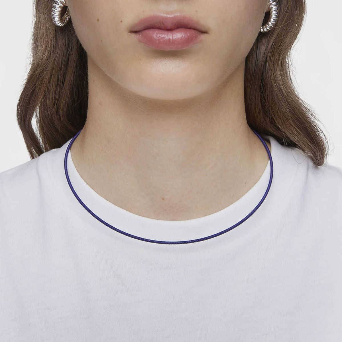 TOUS - Collar de acero IP lila 2 mm Mesh Tube