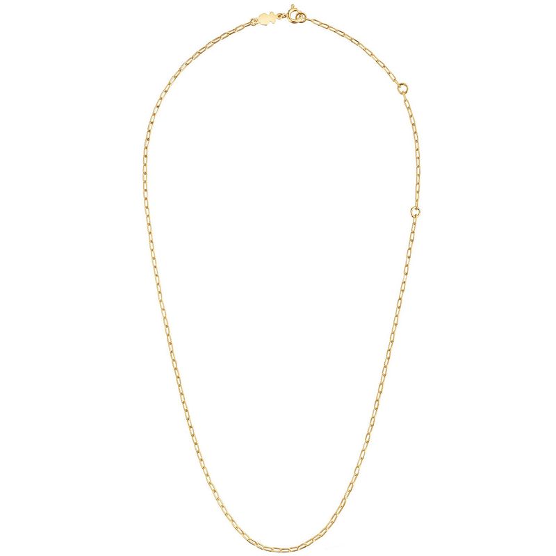 TOUS - Gargantilla con baño de oro de 18 kt sobre plata con anillas ovales 50 cm Tous Basics