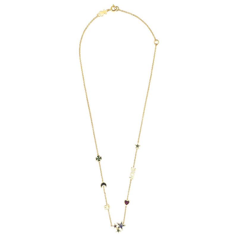 TOUS - Collar con baño de oro 18 kt sobre plata y gemas Teddy Bear