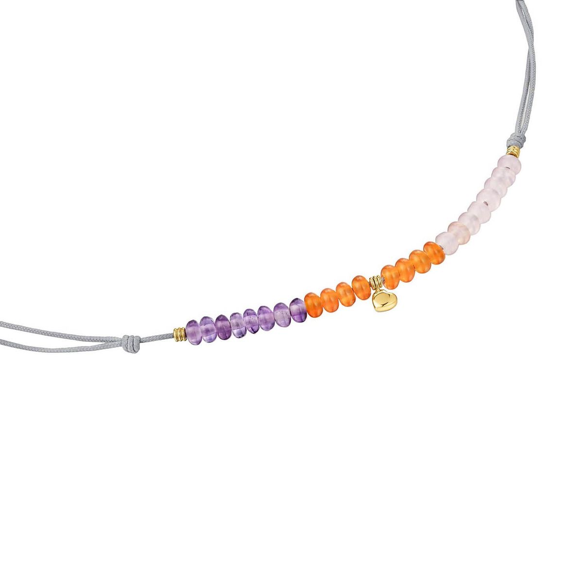 TOUS - Collar corto de cordón, motivo corazón de oro y calcedonia Tous Balloon