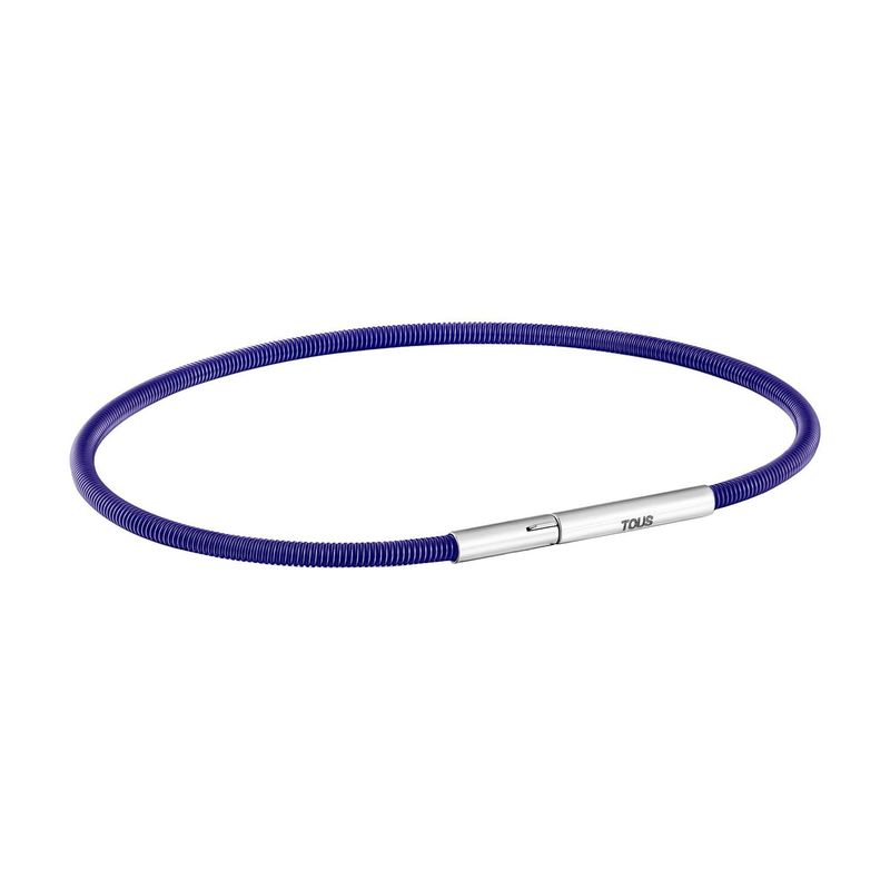 TOUS - Pulsera de acero IP lila Mesh Tube