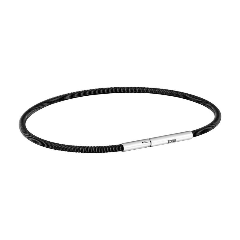 TOUS - Pulsera acero IP negro Mesh Tube