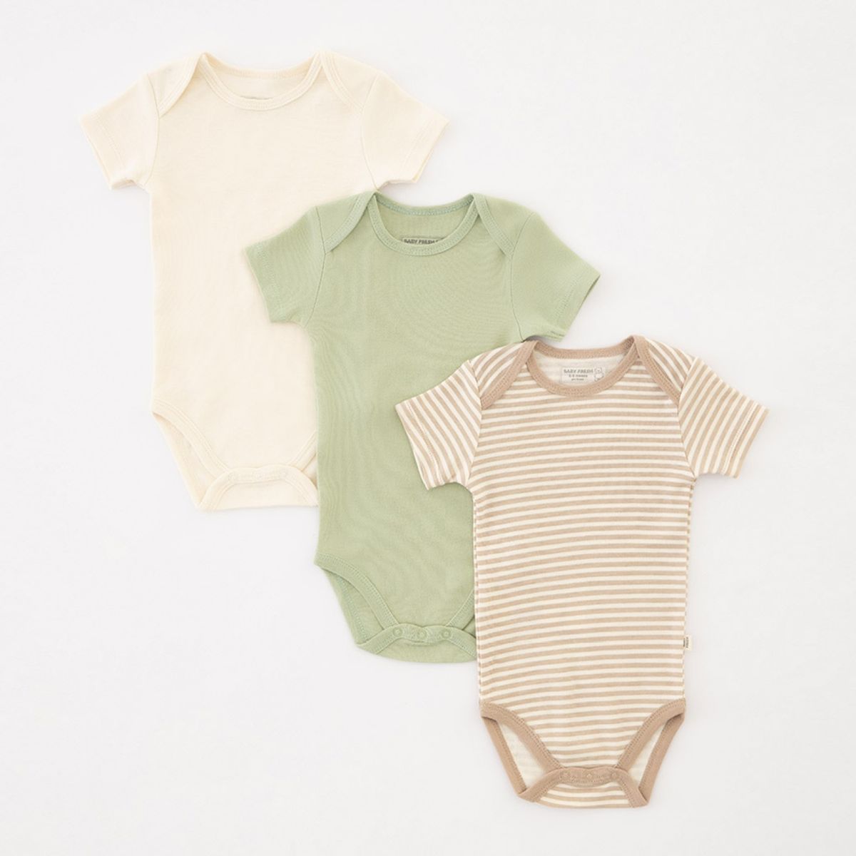 BABY FRESH - Body Unisex bebé Pack de 3 unidades Algodón Baby Fresh