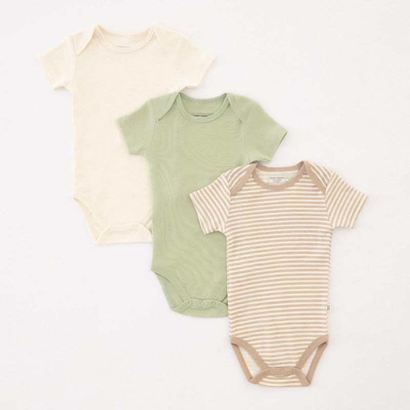 BABY FRESH - Body Unisex Pack de 3 unidades Algodón Baby Fresh