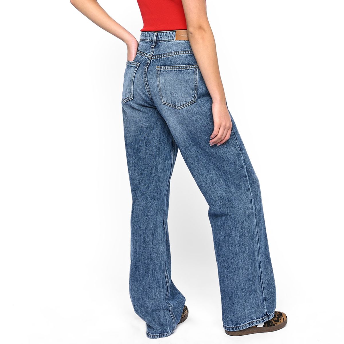 SYBILLA - Jean Wide Leg Mujer Tiro medio Sybilla