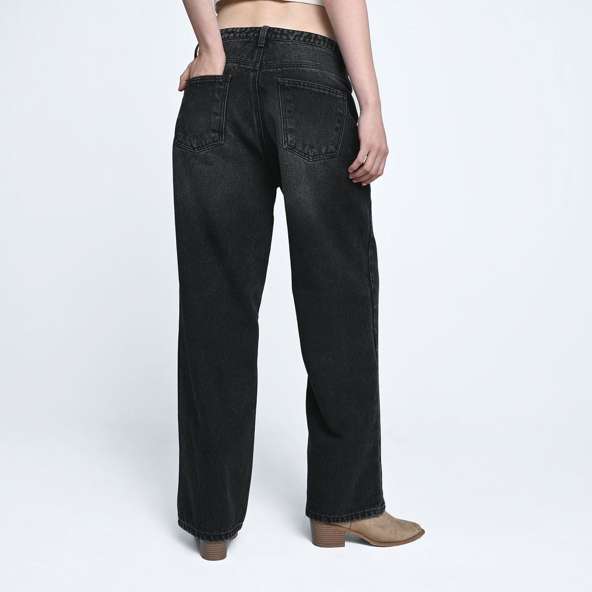 SYBILLA - Jean Wide Leg Mujer Tiro medio Sybilla