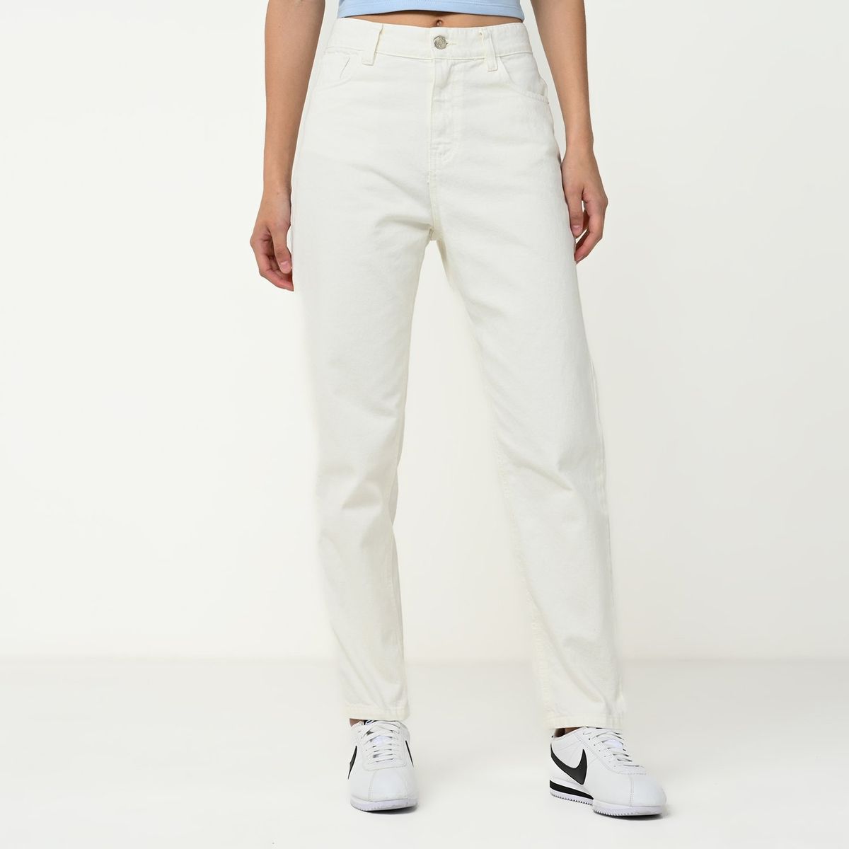 SYBILLA - Jean Mom Fit Mujer Tiro alto Sybilla