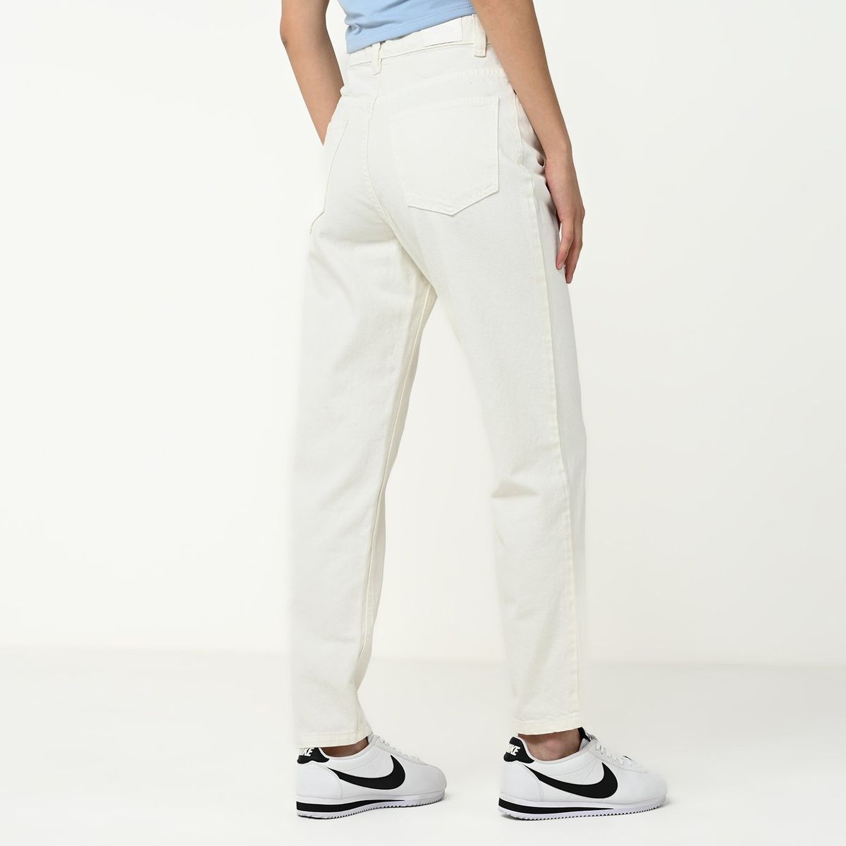 SYBILLA - Jean Mom Fit Mujer Tiro alto Sybilla