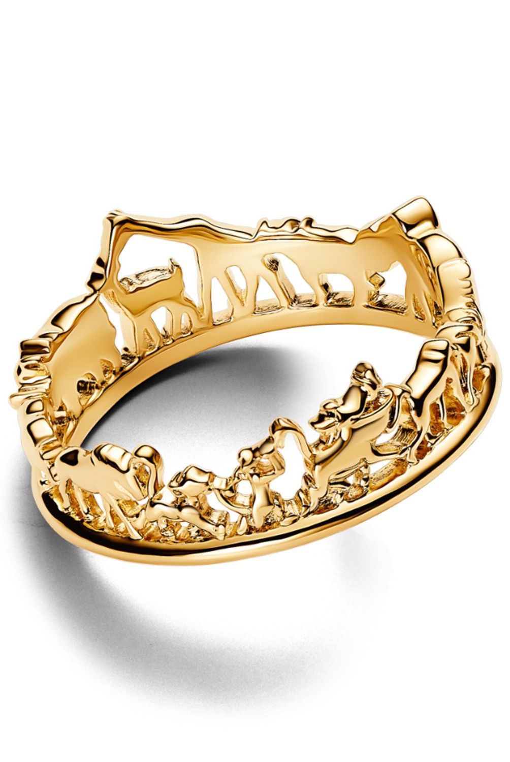 PANDORA - Anillo Pandora El Rey de León de Disney Recubrimiento en Oro 