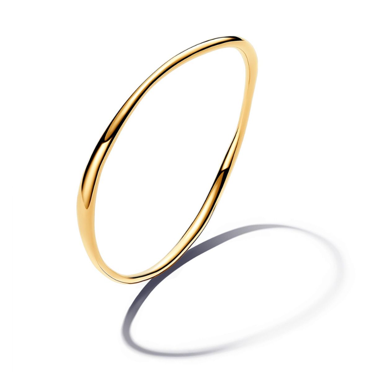 PANDORA - Brazalete Pandora Rígido Forma Orgánica Recubrimiento en Oro