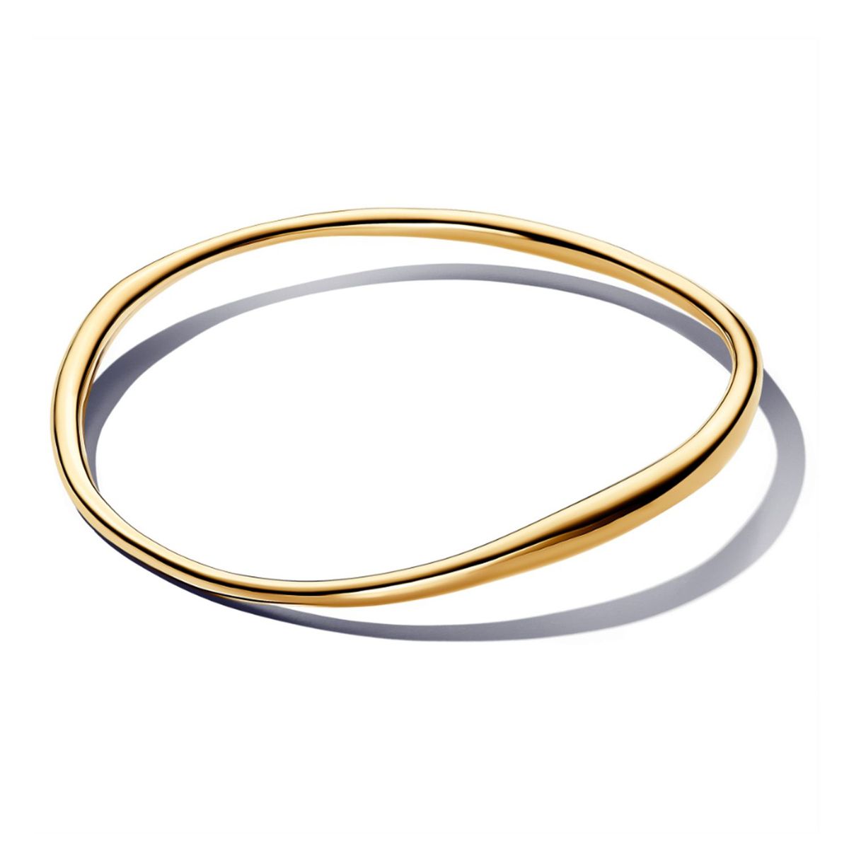 PANDORA - Brazalete Pandora Rígido Forma Orgánica Recubrimiento en Oro