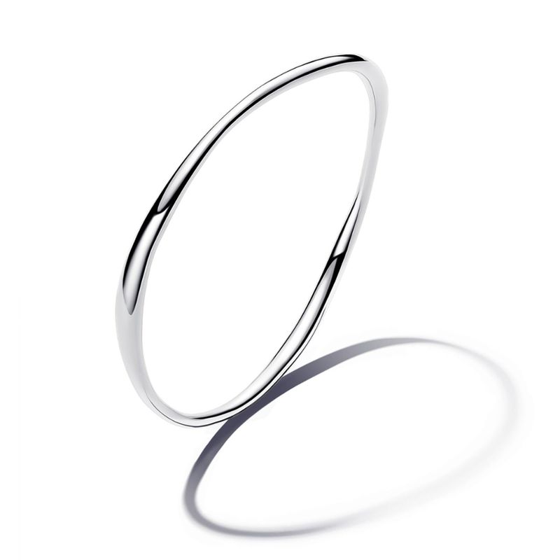 PANDORA - Brazalete Pandora Rígido Forma Orgánica Plata Esterlina