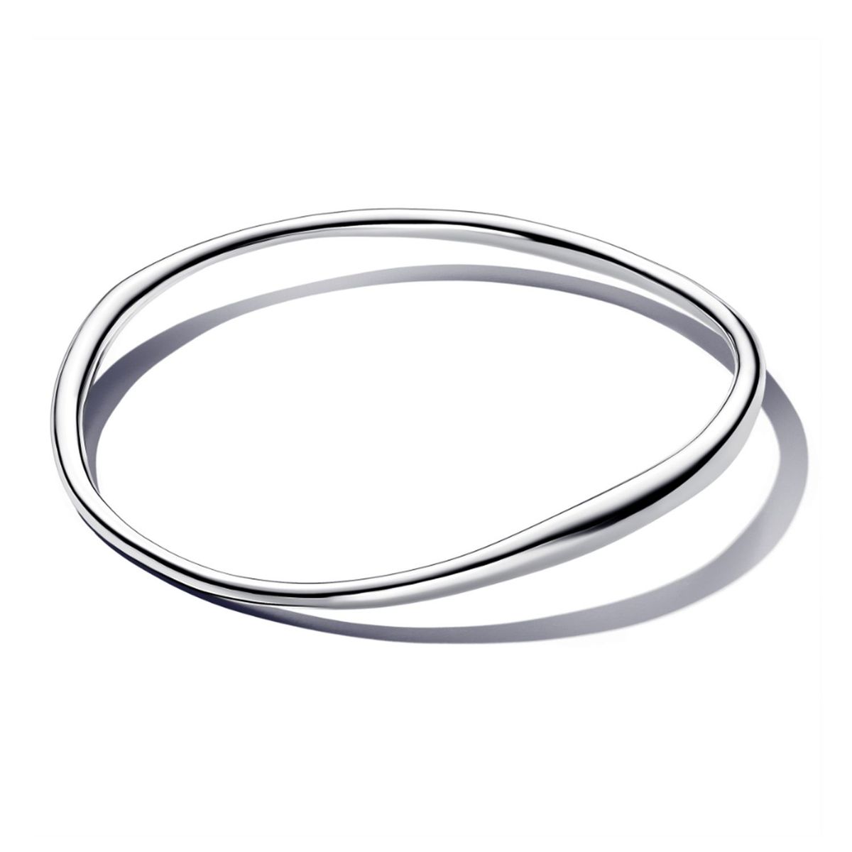 PANDORA - Brazalete Pandora Rígido Forma Orgánica Plata Esterlina