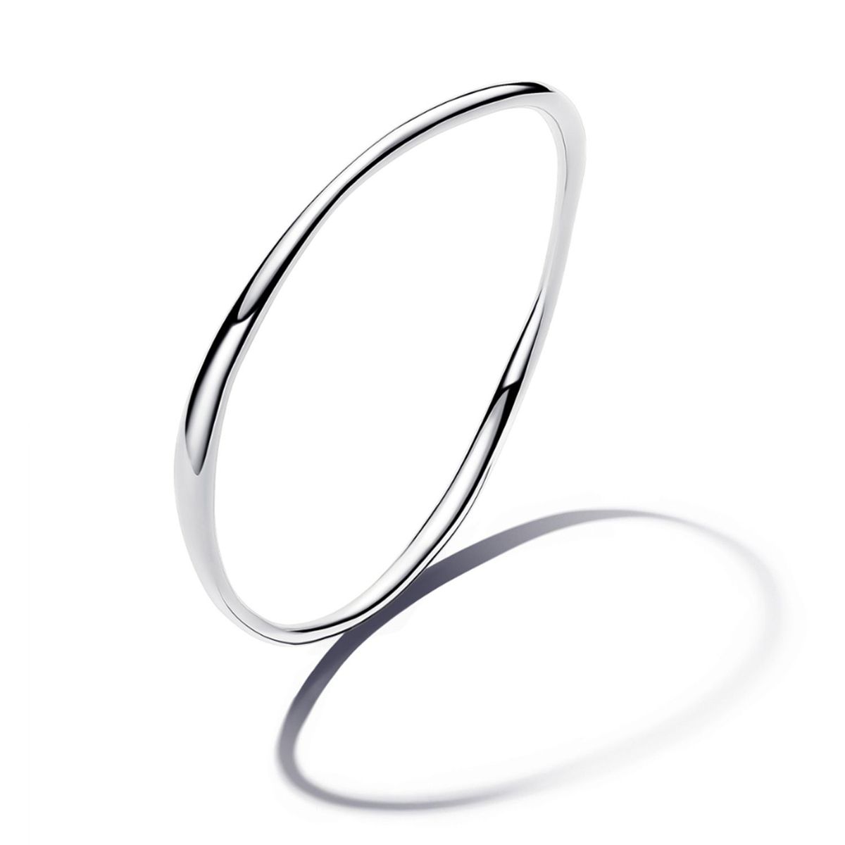 PANDORA - Brazalete Pandora Rígido Forma Orgánica Plata Esterlina
