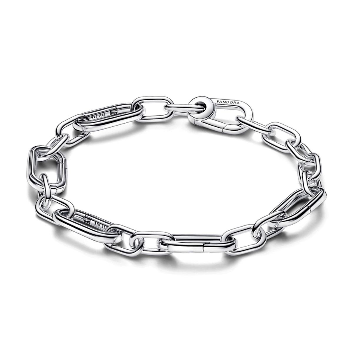PANDORA - Brazalete Pandora ME Cadena de Eslabones Link con Cinco Links Que Se Pueden Abrir Plata Esterlina